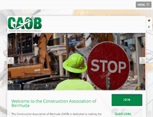 Tablet Screenshot of constructionassociationofbermuda.com